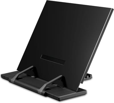 Core® Boekstandaard - Boeksteun - Boek Standaard -Inklapbaar - Zwart - 24cm x 29cm x 2cm; 450 g