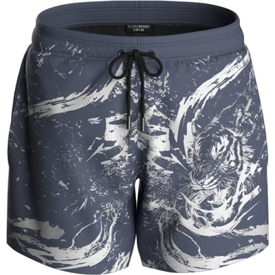 Water Tiger Logo Zwemshorts in Grijs