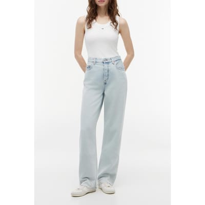 Tommy Hilfiger Layla High Rise Slim Straight Denim Light Größe: W27L28 | Straight Jeans Outlet | Damen | Blau