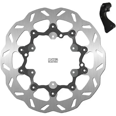 Vlotterende motorremschijfset en steuntje NG Brake Disc Wave 1640XK11