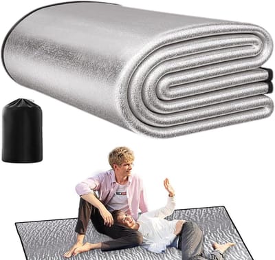 Campingmat - Slaapmat Outdoor - Warm en Droog - Thermische Isolatie - 200x200cm - Zilver