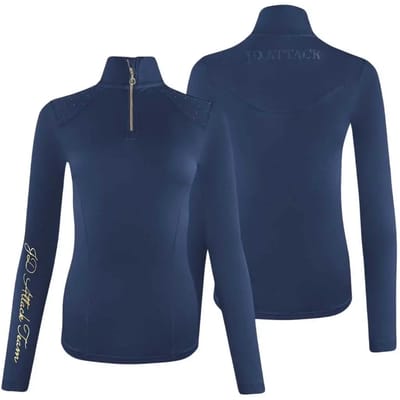 Technisch paardenrijshirt met lange mouwen voor dames JD Attack Cilla