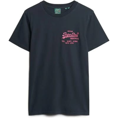 T-shirt met fluorescerend logo Superdry Vintage