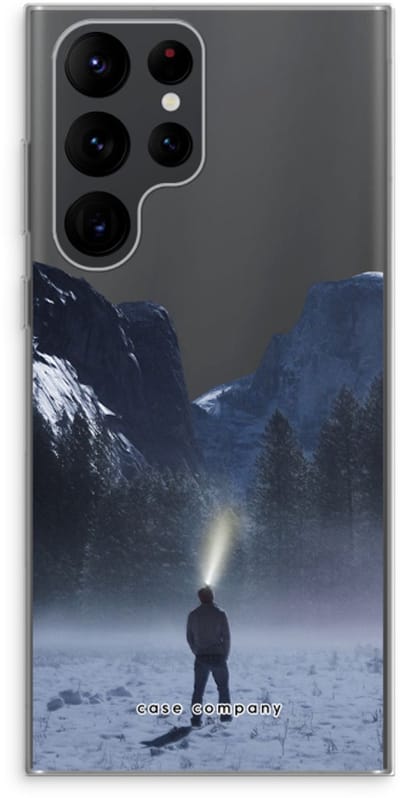 Hoesje geschikt voor Samsung Galaxy S22 Ultra hoesje - Wanderlust - Soft Cover Telefoonhoesje - Bescherming aan alle Kanten en Schermrand