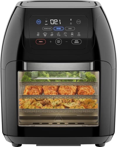 Multifunctionele Airfryer - Heteluchtoven Dehydrator - Gezond Koken - XL Familieformaat - 10 Liter - Zwart