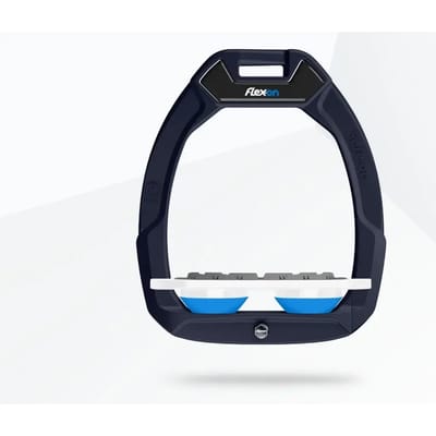 Veiligheidssportbeugels Plat Grip Aluminium/Wit/Blauw Flex-On Safe-On