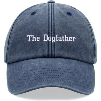 1 Stuks Dogfather Baseballpetten Vintage Gewassen Unisex Papa Petten Laag Profiel Verstelbaar Vervaagd Voor Sport Wandelen, Zon Strand Dagelijkse Kleding Adjustable blauw