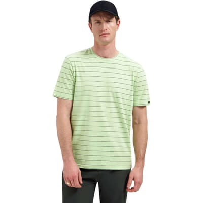 No Excess T-shirt crewneck pin stripe garment green
