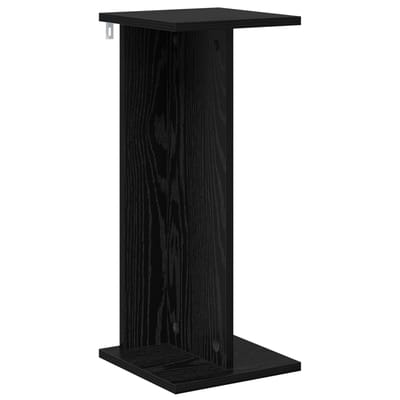 vidaXL - Plantenstand - Zwart - eiken - 25 - x - 25,5 - x - 60,5 - cm - Bewerkt - hout