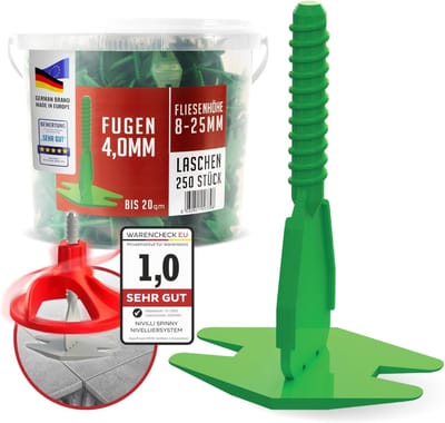 250x Tegel Levelling Systeem - 4mm Voeg - 8-25mm Dikte - Merkloos