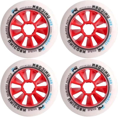 Skeelerwielen - Vervangende wielen - Outdoor skaten - Duurzaam PU materiaal - 100 MM - Rood