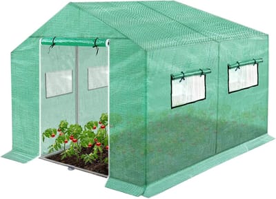 Foliekas Tuinkas - Kweekkas Groen - Planten Beschermen - Eenvoudige Opbouw - 3x2x2 Meter - Groen