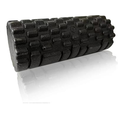 Rouleau de massage en mousse de fitness 33 cm, rouleau de massage pour le yoga, masseur corporel haute densité EPP, thérapie musculaire, exercices de Pilates, salle de sport à domicile noir