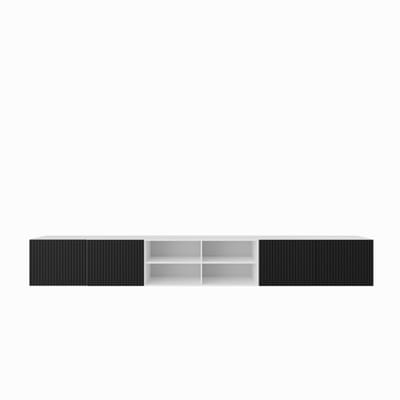 TV-kast Noe IV 300 (3x100) cm (wit + zwart)