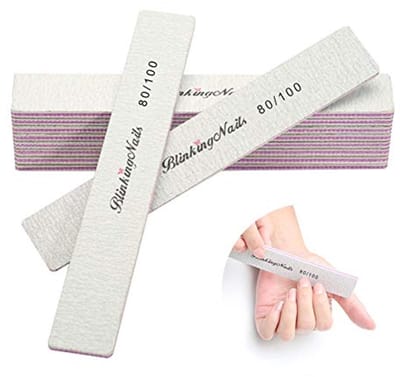 Professionele Nagelvijl Set voor Natuurlijke Nagels - 10 Stuks 80/100 Korrels