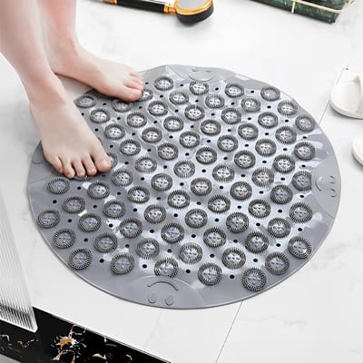 Antislip Badmat 53 x 53 cm voor Badkuip - Comfortabele en Veiligheid Verhogende Badmat met Waterafvoerende Eigenschappen