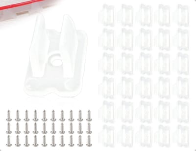 Set van 30 Waterdichte LED Strip Klemmen met Schroeven voor 5 mm tot 6 mm, Ideaal voor Feestdecoraties, Bruiloften en Thuisgebruik