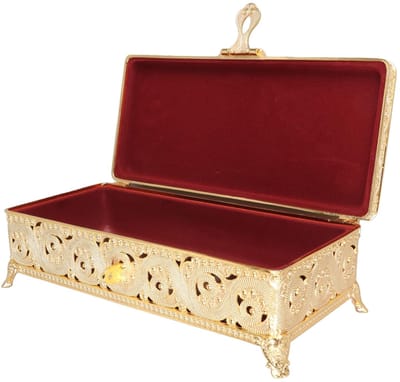 Dailygoods- Sieradendoos Vintage - Snuisterijdoosje - Rechthoekig - Zachte Fluwelen Binnenkant - Roestbestendig - Grote Capaciteit - Snuisterijdoos