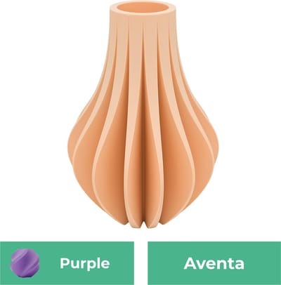 Aventa design vaas – Decoratieve vaas - Paars - 3d geprinte vaas – geschikt voor droogbloemen - 20CM