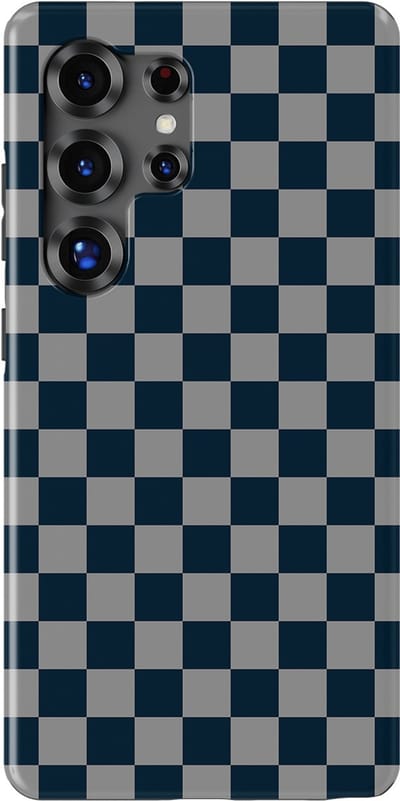 Design Hoesje Samsung Galaxy S25 Ultra | Geschikt Voor Mag | Tiny Squares Checkered Print | Backcover Samsung Galaxy S25 Ultra Urban Grid