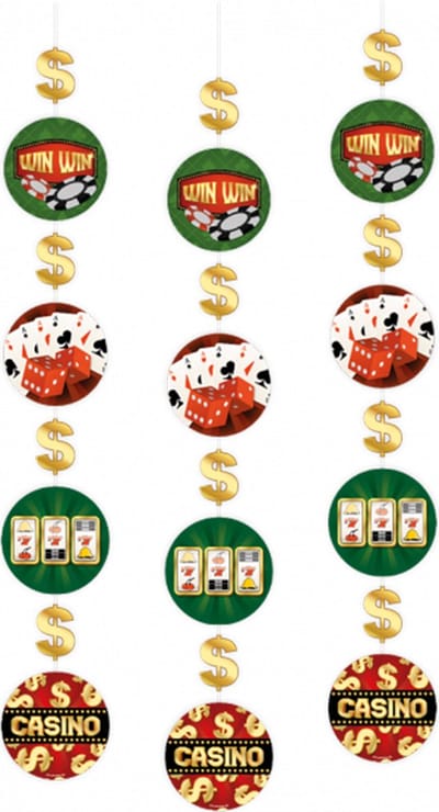 Hanging decoration - Casino (3pcs)
