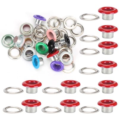 500 Set Oogje Gesp Metalen Grommet Kleur Schoenen Leer Tassen DIY Ambacht Knop Klinknagel Gereedschap 6mm gray