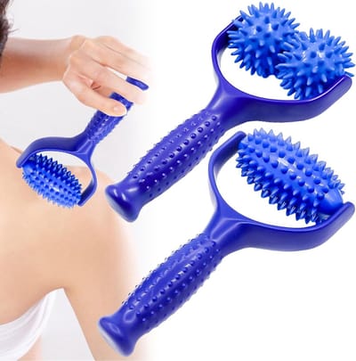 Massage rollers met handvatten en massageballen voor ontspanning van voeten, benen en rugspieren - ideaal voor fascia- en voetmassage