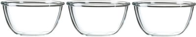 3x Salade schalen/slakommen van glas 24 cm - Schalen en kommen - Keuken accessoires