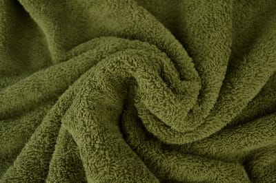 10 meter badstof - Mosgroen - 90% katoen - 10% polyester