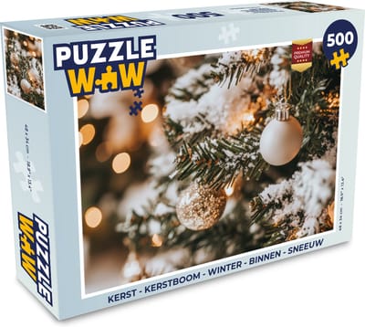 Puzzel Kerst - Kerstboom - Winter - Binnen - Sneeuw - Legpuzzel - Puzzel 500 stukjes - Kerstpuzzel - Kerstpuzzels - Kerst - Cadeau - Kerstcadeau voor mannen, vrouwen en kinderen