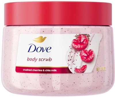 Dove Body Scrub - Crushed Cherry & Chia Milk - Moisturize, Exfoliate and Deeply Nourishes - 444ml