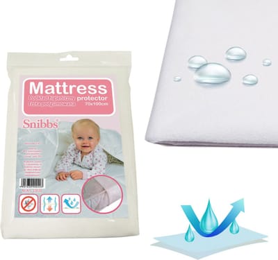 Snibbs - Bed Onderleggers Pads / beschermer - waterdichte - 70x100 cm - Wit