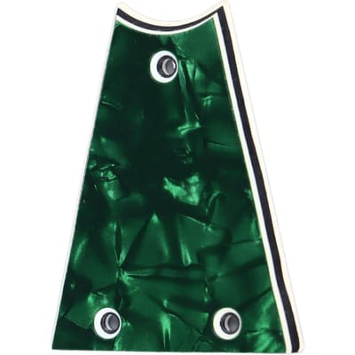 Gitaar Truss Rod Cover 3 Gaten Driehoekig Mooi Patroon Plastic Truss Rod Plaat voor Vervanging black