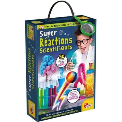 Laboratoire des super réactions - Kit Scientifique - I'M A GENIUS - 30 Expériences, Effets surprenants