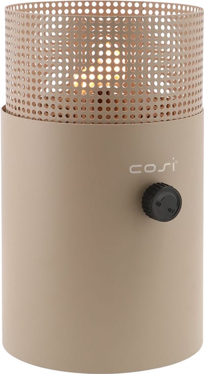 Cosiscoop Dot Sandy Beige Gaslantaarn - Unieke sfeermaker - Voor binnen en buiten - Brand 5 tot 6 uur op een gascartouche