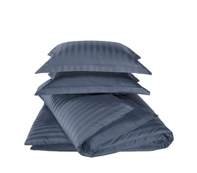 De Witte Lietaer Dekbedovertrek Katoen Satijn Zygo - Eenpersoons - 140 x 220 cm - Blauw