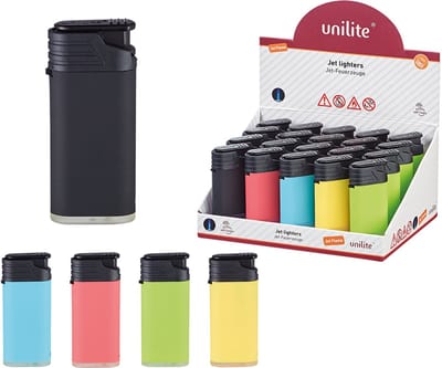 Unilite® Turbo pocket aansteker - 20 stuks aanstekers - Jet flame - windproof - gasbrander