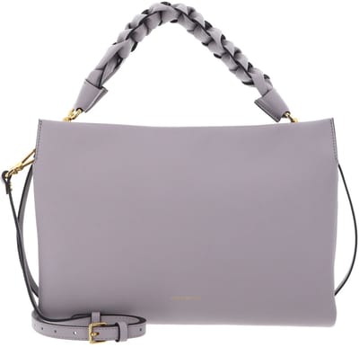 COCCINELLE Leren handtas schoudertas Boheme Grana Double Hand Bag Oyster / Pearl mauve
