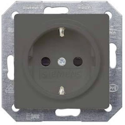 Siemens 5UB1924 Inzetstuk Wandontactdoos met aanrakingsbeveiliging Carbon Schakelmateriaal 1 stuk(s)
