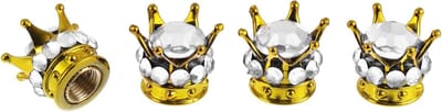 Decoratieve Ventieldoppen voor Auto en Truck - 4 Stuks, 15mm, Stofbescherming, Goud en Zilver, Duurzaam Materiaal
