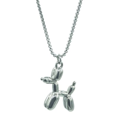 Ballonhond Ketting - Stainless Steel - Hypoallergeen - Zilverkleurig - 40 + 5 cm