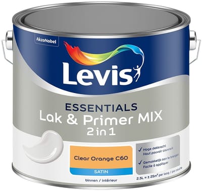 Levis - Essentials Lak & Primer Mix - Clear Orange C60 - Mengverf - 2,5 L
