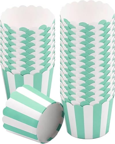 Mini Muffin Bakvormpjes - 50 Stuks Papieren Muffin Tins voor Cupcakes, Feestjes en Bruiloften - Groen