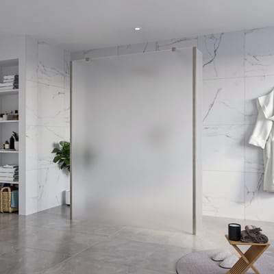 FugaFlow Eccelente Vetro Vrijstaande inloopdouche badkamer - 160x200cm - Glas mat - antikalk - 8mm veiligheidsglas - 2 zijwanden 40cm - met wandarmen en hoekprofielen - Gunmetal -