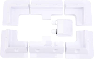Zonnepaneel Montageset - Hoekdakbeugels Set - Energie Opwekken - Robuuste ABS Constructie - 34 x 26 x 10 cm - Wit