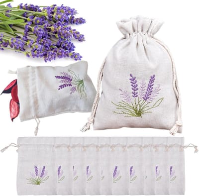 Lavendelzakken Set van 10 Stuks voor Gedroogde Lavendel, Kruidensmaken en Sieradenopslag