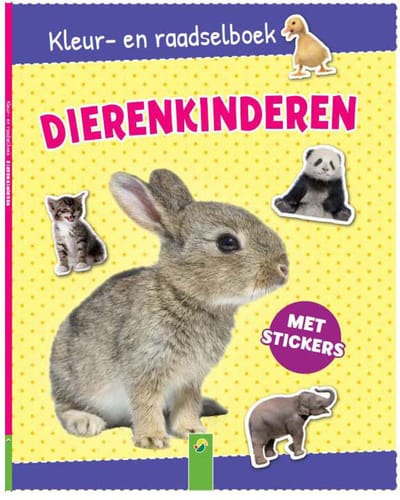 Wins Holland Coloring and Puzzle Book Animal Children with Stickers (NL)