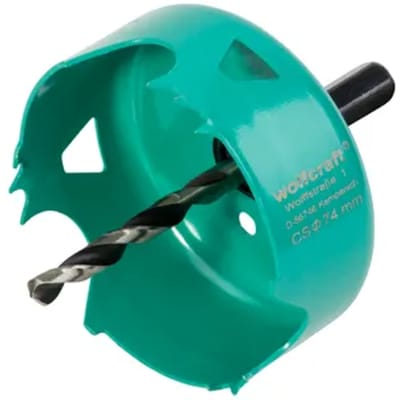 Wolfcraft Carbonstalen Gatenzaag Voor Gipskartonplaten, Zeskantschacht 1/4", S30mm, Ø74mm