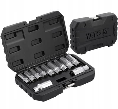 Yato Schroefverwijderaar Set 1/2" & 3/8" 11 Delig in Koffer YT-06201