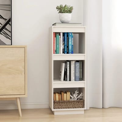 vidaXL - Boekenkast/kamerscherm - 40x35x103 - cm - massief - grenenhout - wit